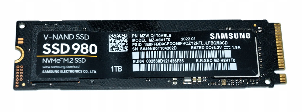 SSD Samsung 980 1TB M.2 NVMe 3500MB/s