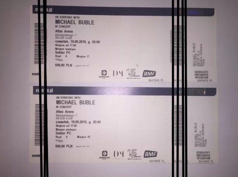 Koncert Michael Buble Łódź Atlas Arena 2 bilety