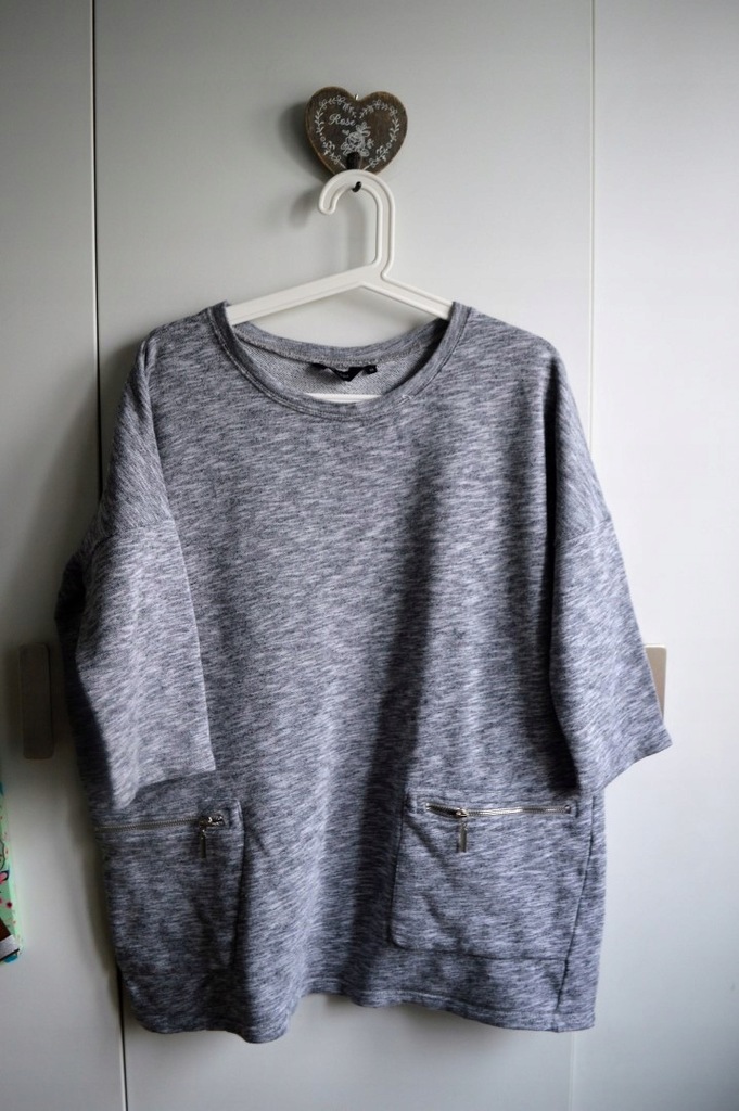 NEW LOOK bluza L/XL dresowa minimalizm melanż