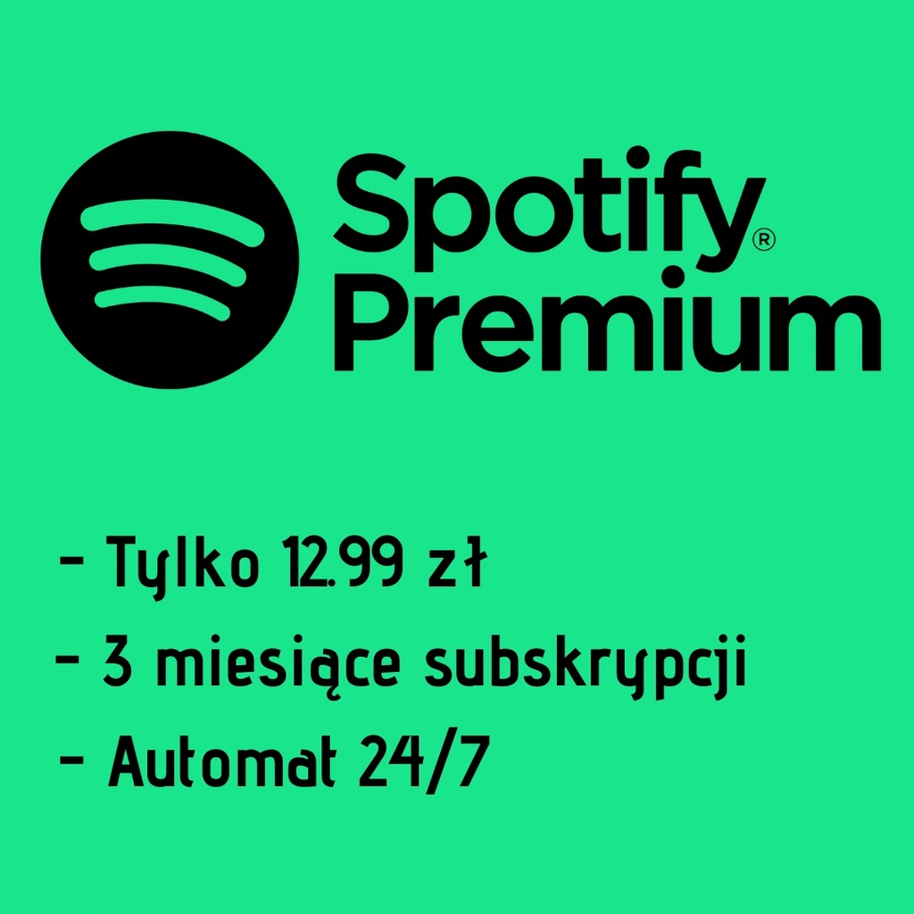 Spotify Premium 90 Dni Konto Gratis 9981347303 Oficjalne Archiwum Allegro