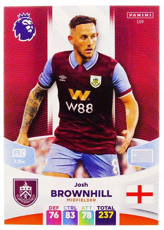 PANINI PREMIER LEAGUE 2024 Burnley Brownhill 109