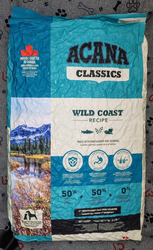 Sucha karma dla psa Acana Classics Wild Coast 9,7 kg op. Uszkodzone