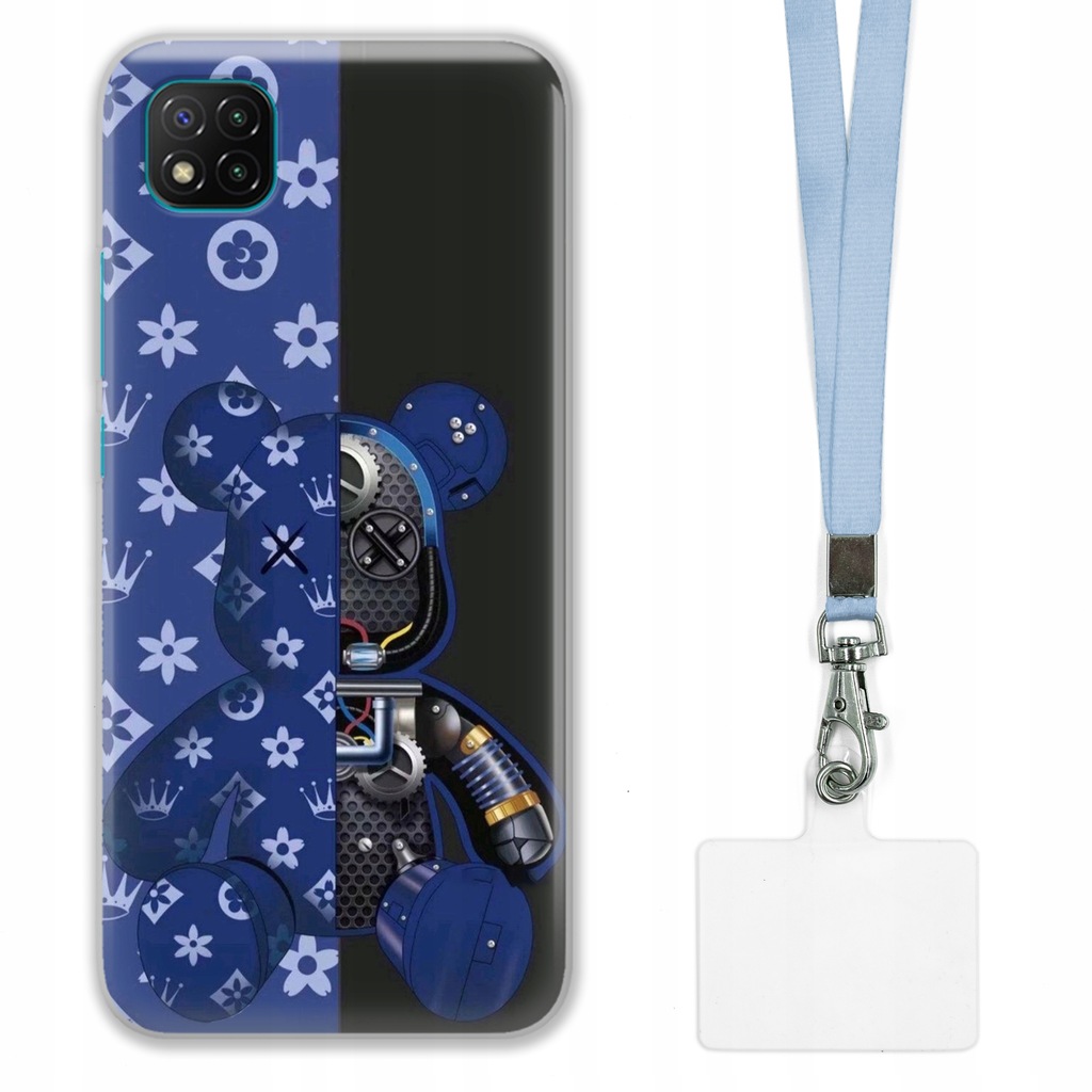 ETUI DO XIAOMI POCO C3 CASE + SMYCZ SZARA KAWS DLA NASTOLATKÓW MIX WZ