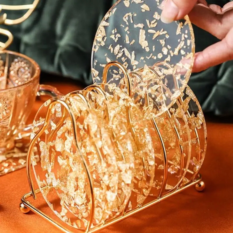 Podkładka pod talerz ze złotej folii akrylowej Restauracja Dekoracja stołu