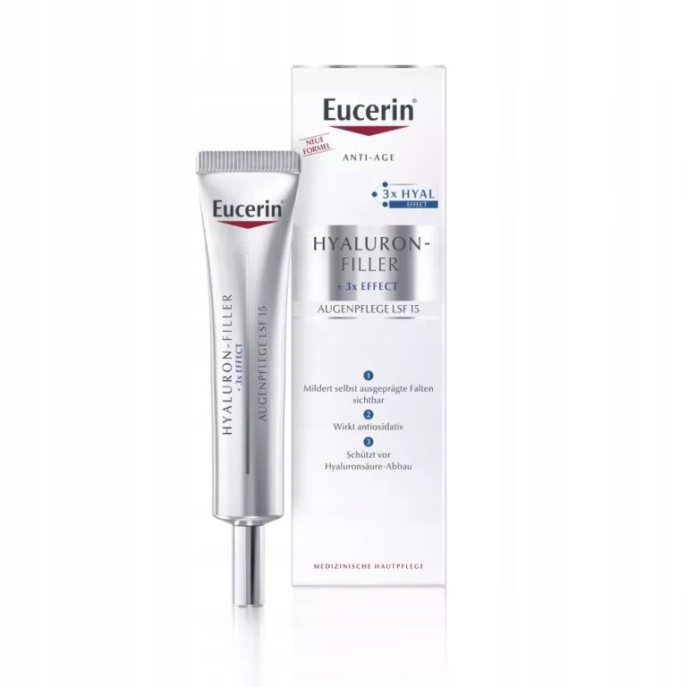KREM POD OCZY SPF15 EUCERIN HYALURON-FILLER + 3XEFFECT 15ML. 07/2027R.