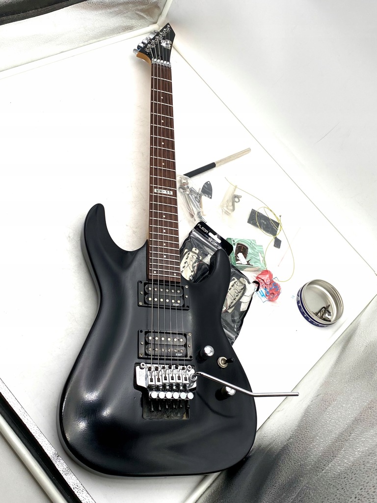 GITARA ELEKTRYCZNA LTD MH50 BLK + DODATKI