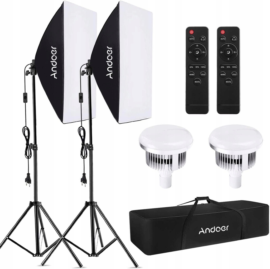 2x Softbox LED Zestaw Oświetlenie Ciągłe 2x 85W