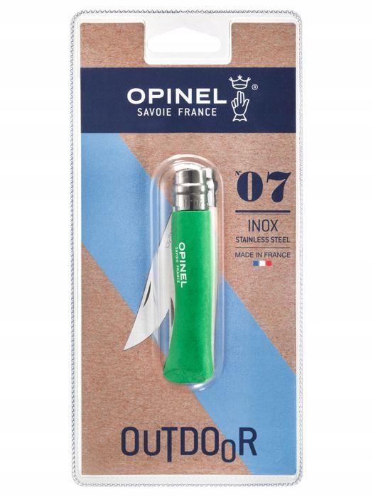 Opinel nóż colorama 07 green blister turystyczny