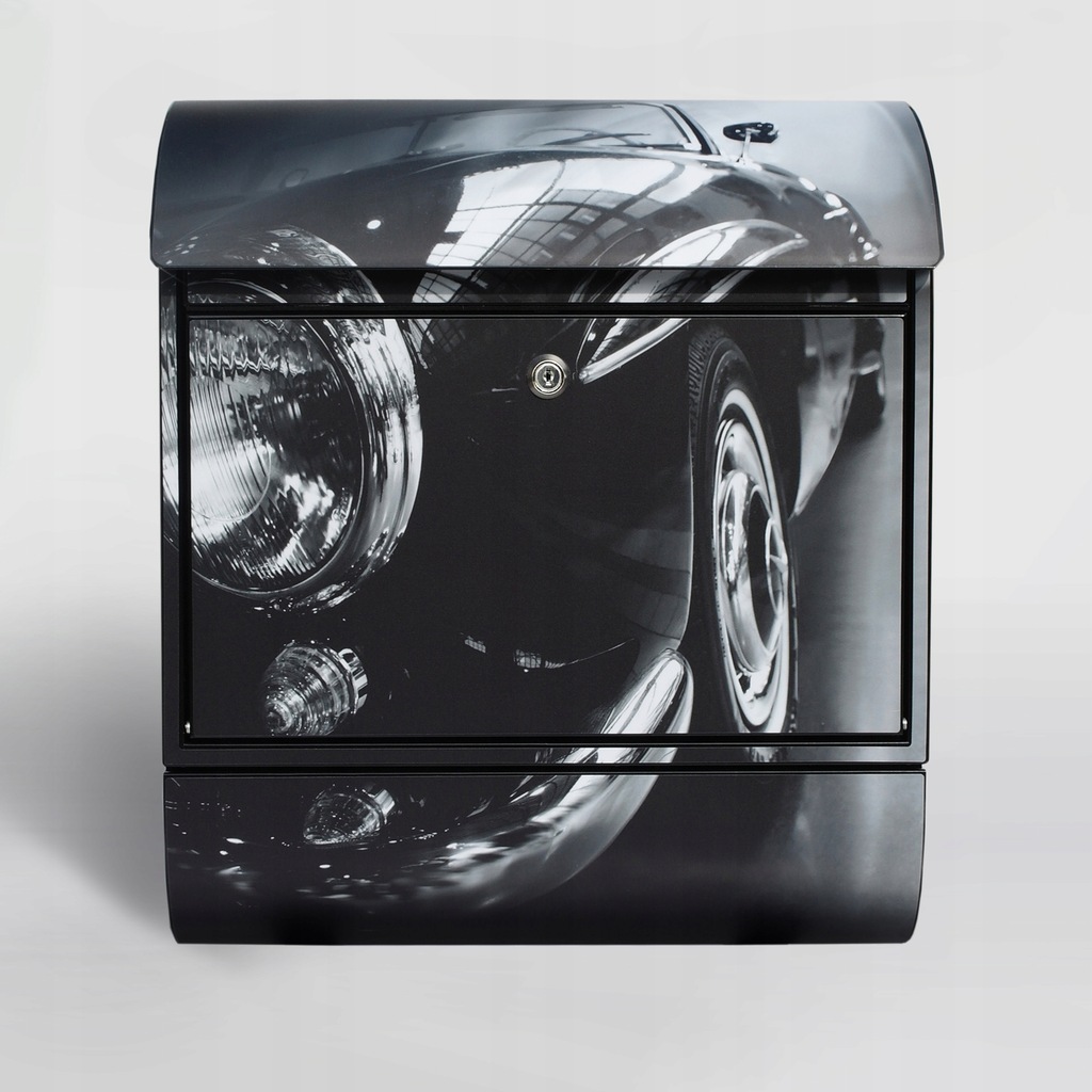 Skrzynka na listy pocztowa gazety motyw samochód