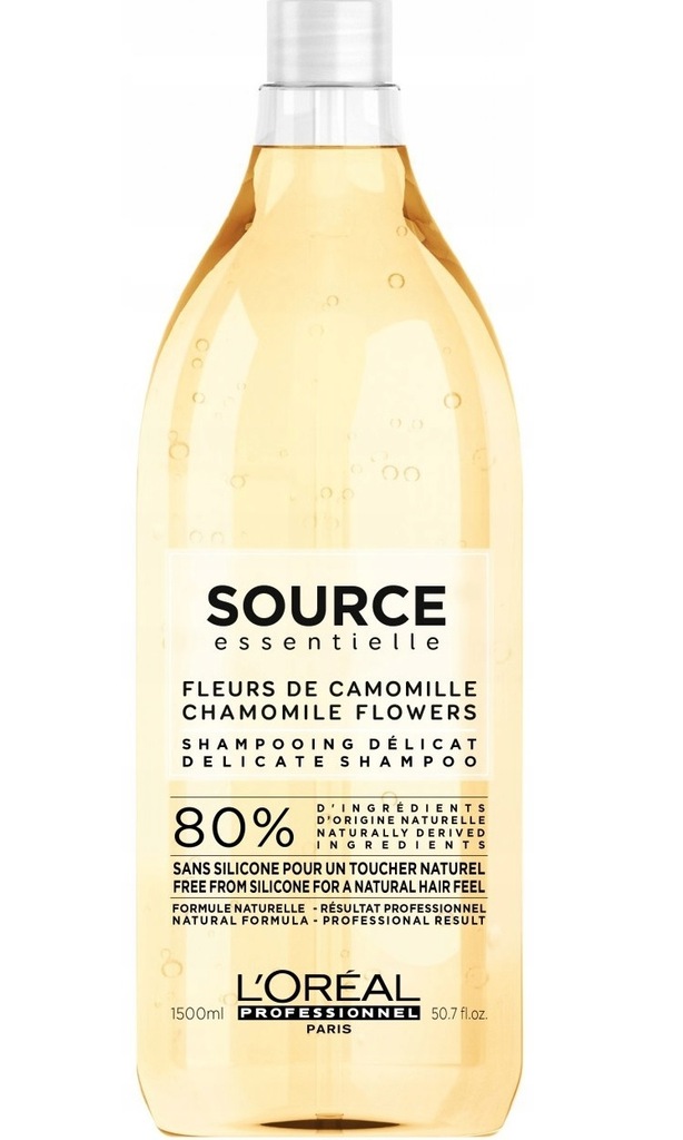LOREAL SOURCE DELICATE 80% SZAMPON 1500 + pompka