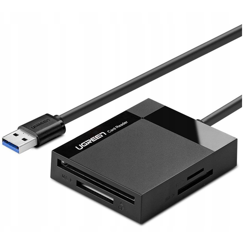 UGREEN Adapter USB 3.0 Czytnik Kart 4 w 1 SD micro SD CF 1m - OUTLET