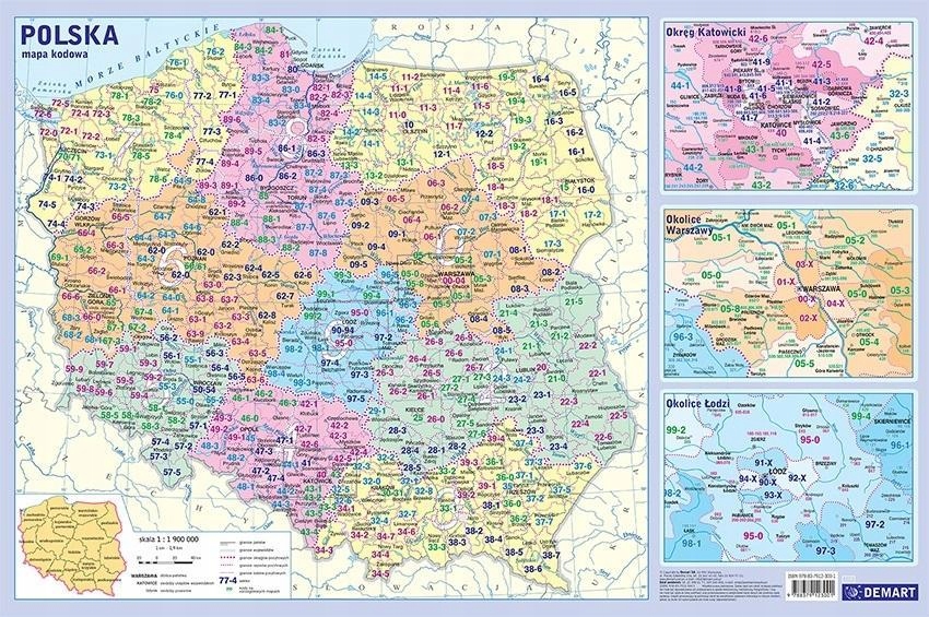 PODKŁADKA EDUKACYJNA - MAPA POCZTOWA POLSKI