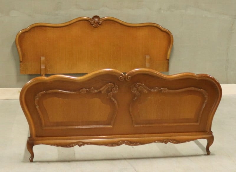 9639dm rzeźbione łóżko ludwikowskie, 140x200