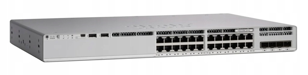 Cisco C9200L-24PXG-4X-E łącza sieciowe Zarządzany L3 Obsługa PoE Szary