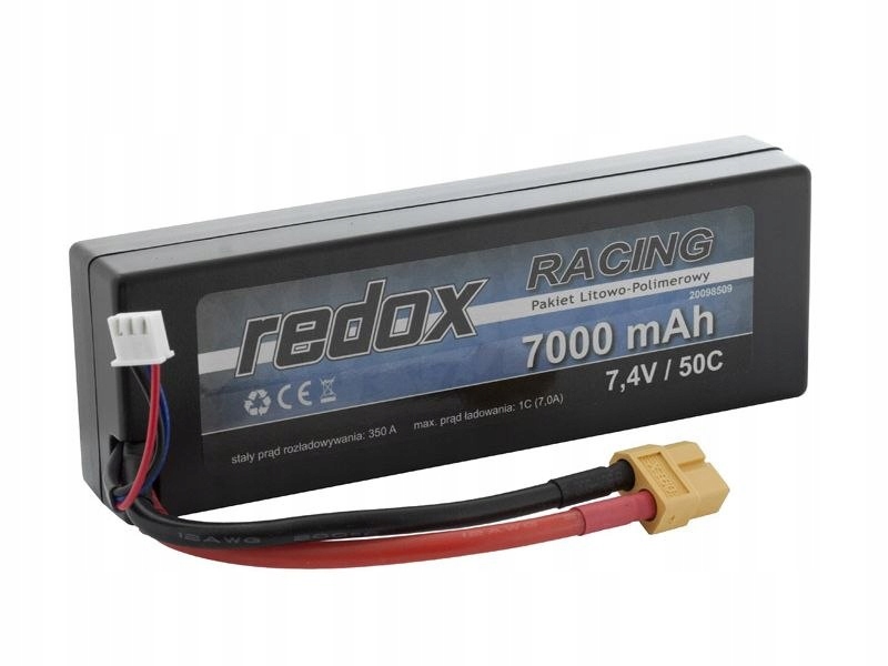Redox RACING 7000 mAh 7,4V 50C - samochodowy pakie