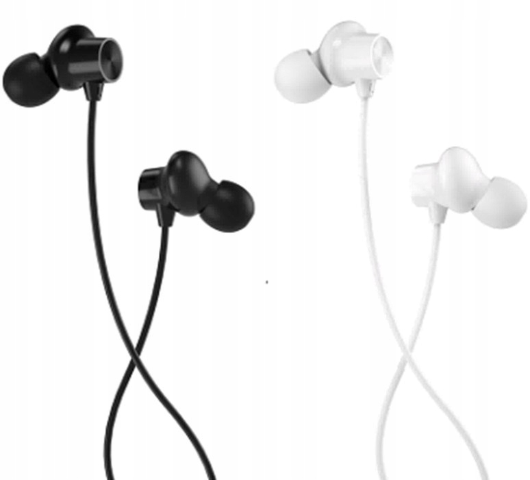 Słuchawki douszne przewodowe Type-c czarne