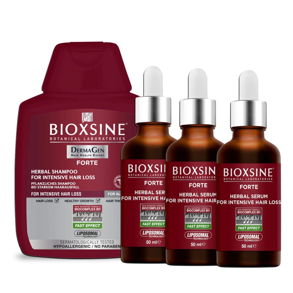 Zestaw BIOXSINE szampon i serum p/wypadaniu włosów
