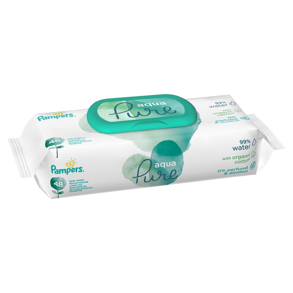 Купить Салфетки PAMPERS AQUA PURE 14x48 картон: отзывы, фото, характеристики в интерне-магазине Aredi.ru