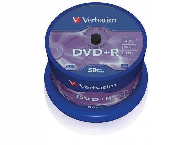 DVD+R VERBATIM 4.7GB X16 MATT SILVER (50 CAKE)