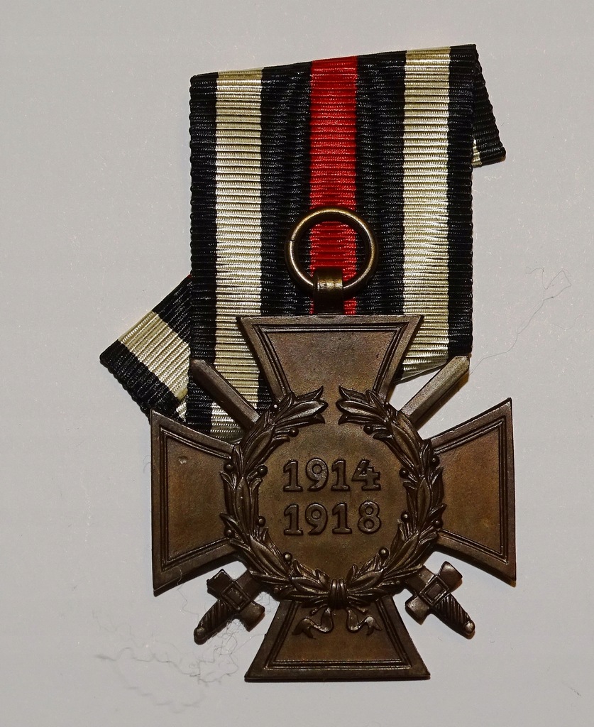 Krzyż Honoru / Hindenburga ze wstążką sygnowany oryginał nr 10