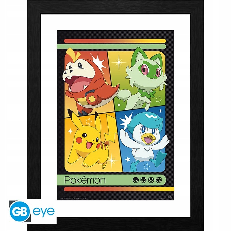 Plakat w Ramce Pokemon Scarlet Violet Starters