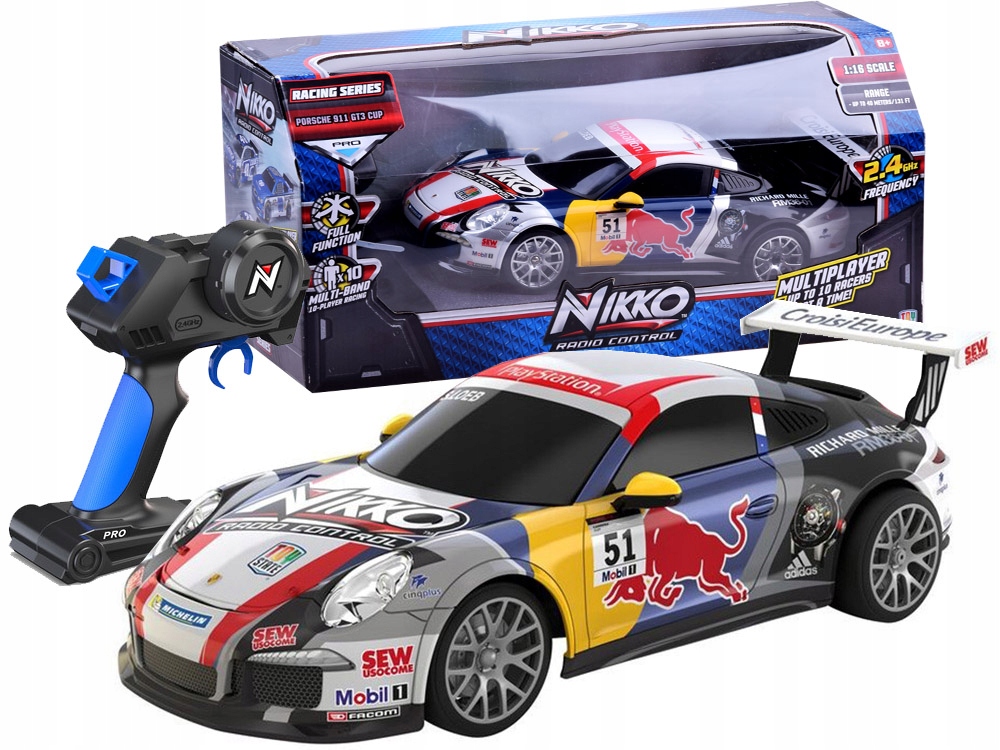 Nikko Porsche 911 GT3 sterowane NOWE 2,4GHz RC0487