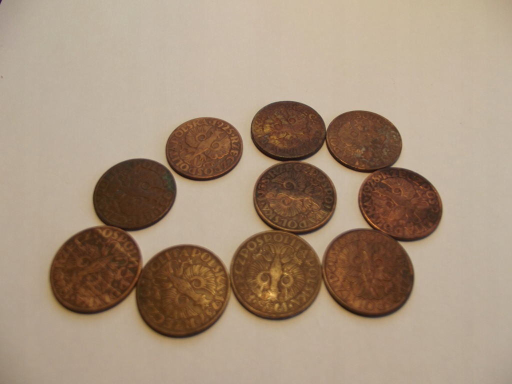 zestaw monet 5 gr 1923-1939
