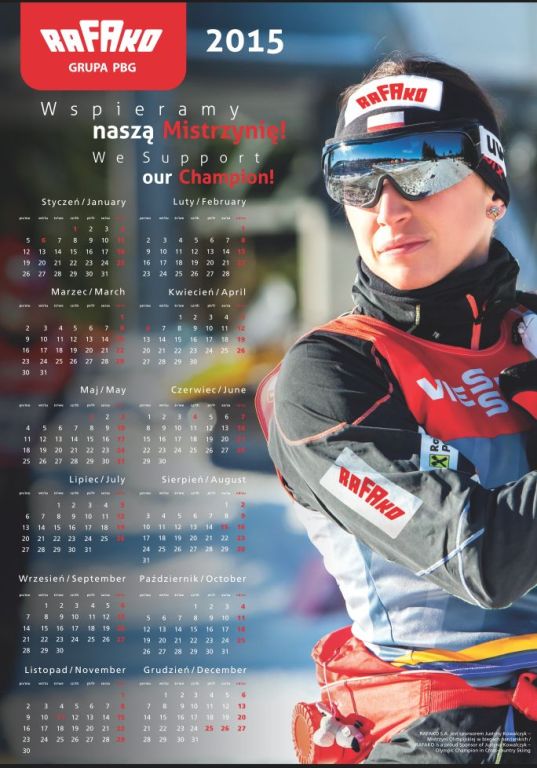 Kalendarz 2015 z Justyną Kowalczyk - plakat B1