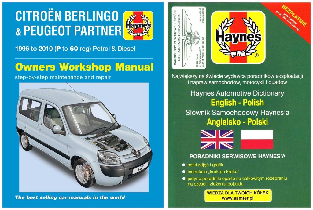 Citroen Berlingo Peugeot Partner 96-10 Hdi Haynes - 9193991845 - Oficjalne Archiwum Allegro