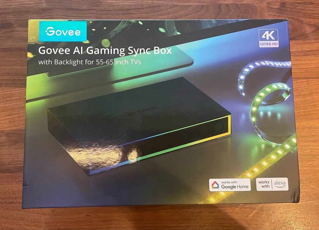 Govee AI Gaming Sync Box H6602 + taśma LED dla TV 55-65"