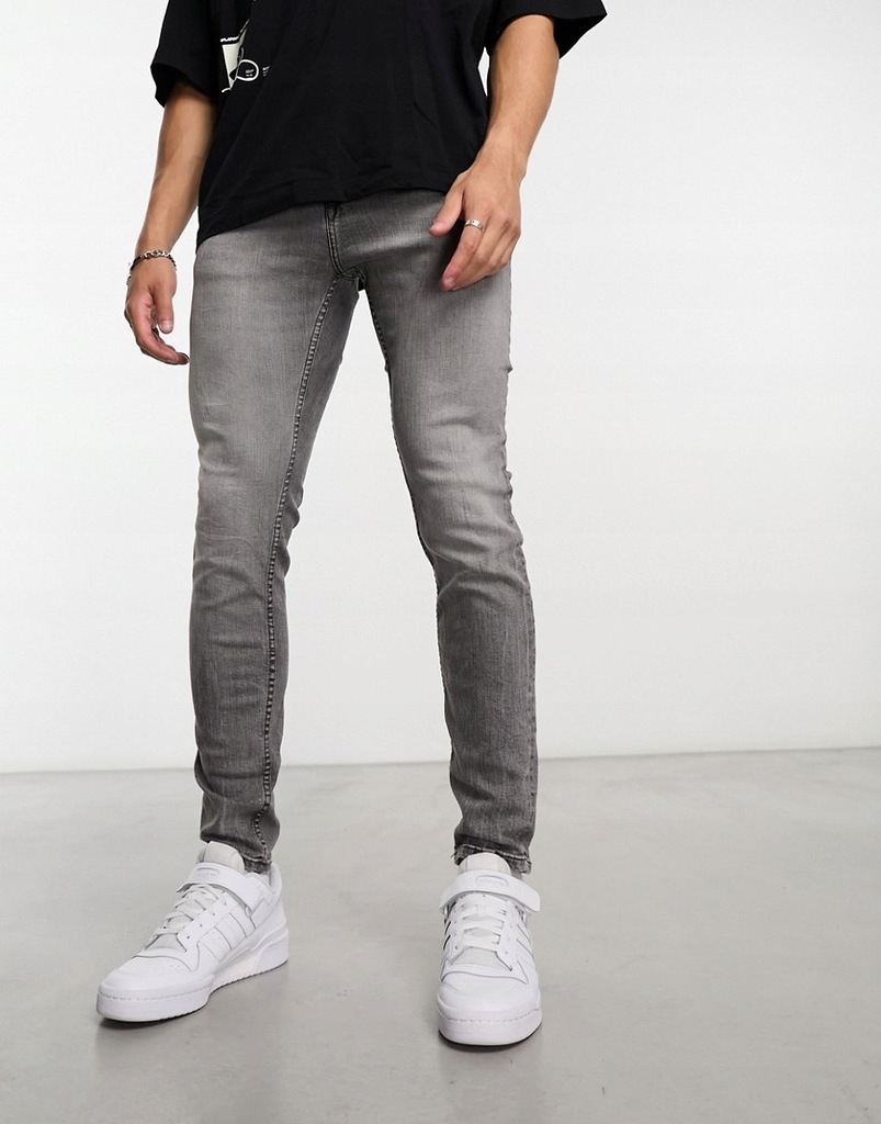 DOPASOWANE SPODNIE JEANSOWE SKINNY W30