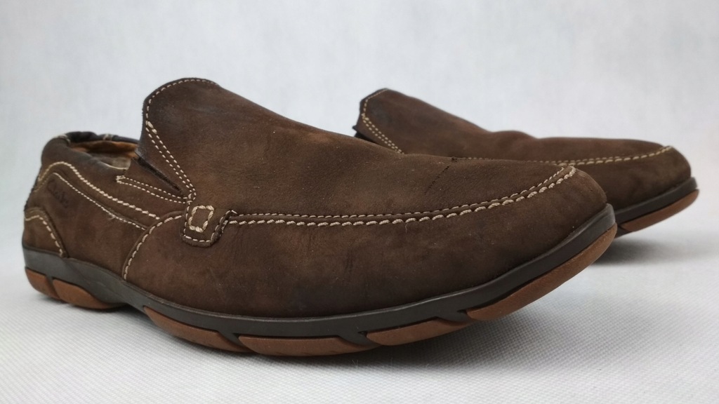 CLARKS Półbuty Mokasyny Skóra Roz. 44