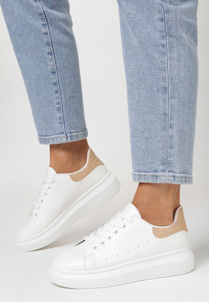 Born2Be Biało-Beżowe Sneakersy damskie 39