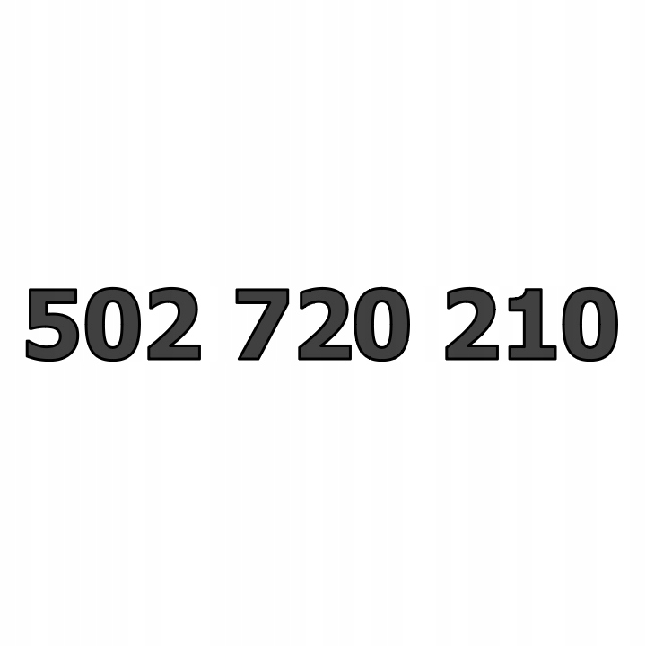 502 720 210 Starter Orange ZŁOTY ŁATWY PROSTY NUMER PREPAID KARTA SIM