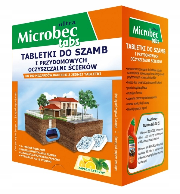 BROS MICROBEC do SZAMB TABLETKI cytrynowe 16*20g