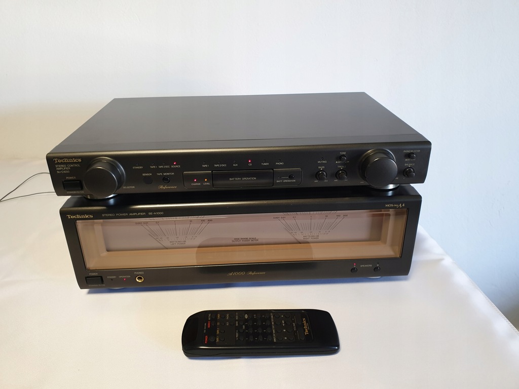 Wzmacniacz Technics SU-C1000+SE-A1000 + Pilot Oryg