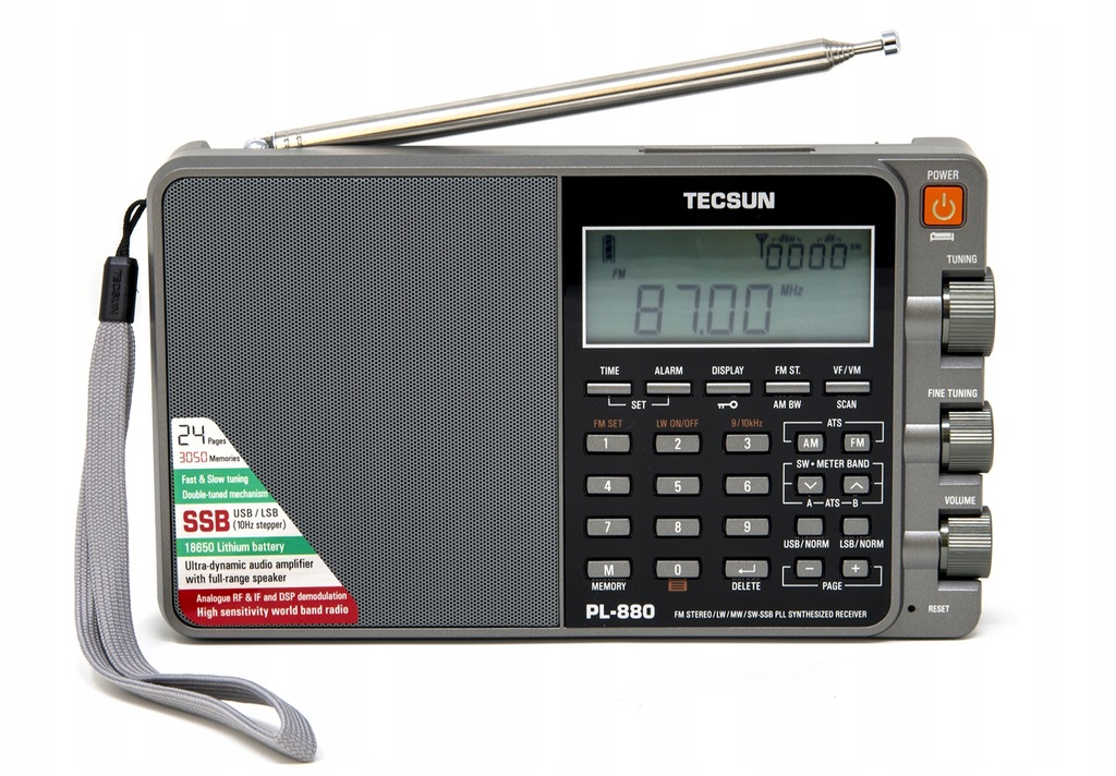 Przenośny odbiornik radiowy Tecsun PL-880
