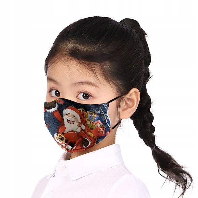 Świąteczna maska / maseczka na twarz dla dzieci- M