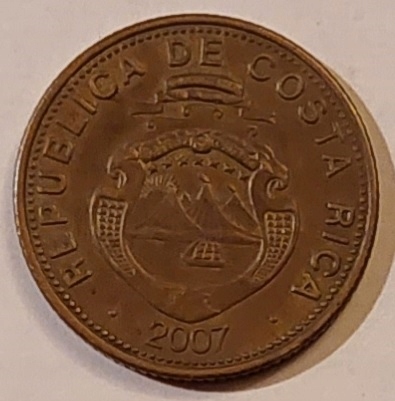 Kostaryka 100 colonów 2007