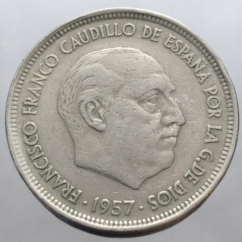 6734. Hiszpania - 50 peset - 1957(58) r.