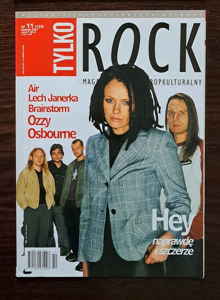 TYLKO ROCK - 11/2001 HEY. AIR. LECH JANERKA. BRAINSTORM. OZZY OSBOURNE.