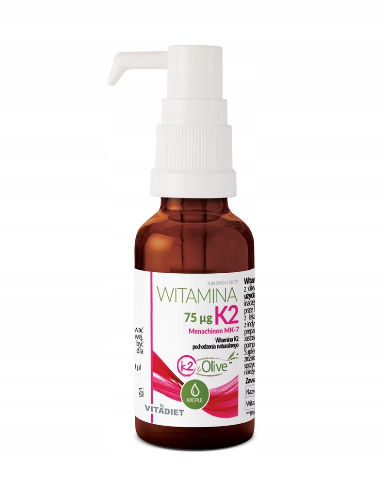 Witamina K2 75 Mcg Vitamk7 Krople Vitadiet
