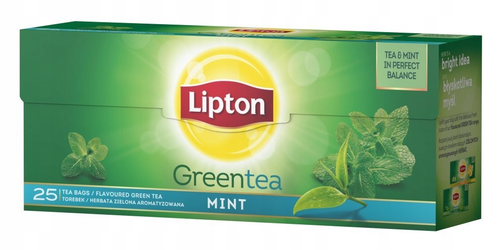 Herbata LIPTON GREEN MINT 25 torebek zielona mięta