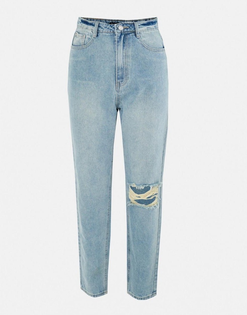 15E004 MISSGUIDED__MK1 SPODNIE MOM JEANS RIPPED_XL