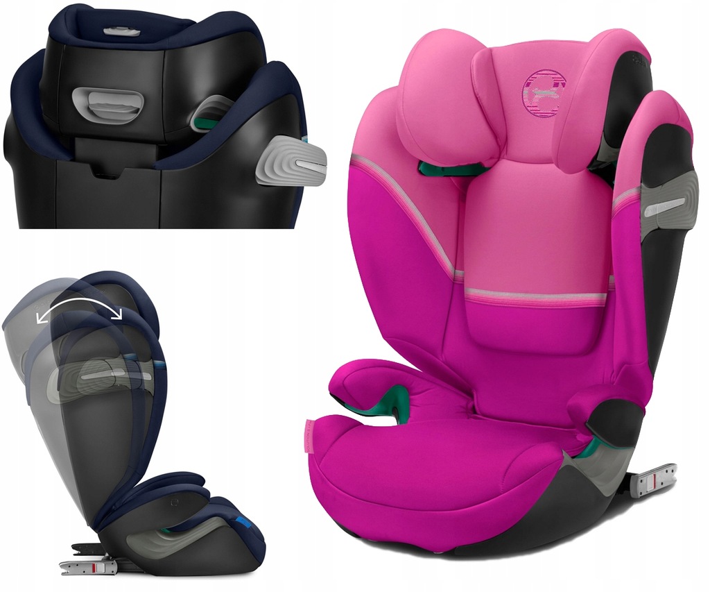 CYBEX Solution S2 i-Fix 15-50 Kg  Magnolia Pink - 12128747471 - oficjalne  archiwum Allegro