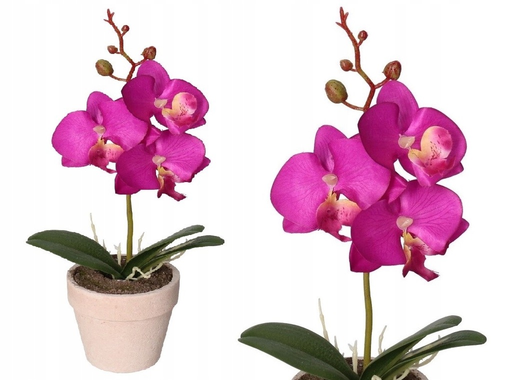 STORCZYK ORCHIDEA SZTUCZNE KWIATY W DONICZCE 30CM