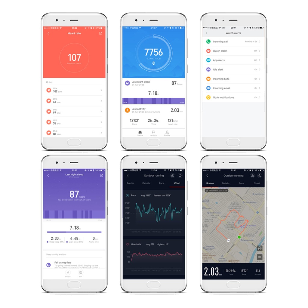 huami amazfit bip cinnabar red smartwatch