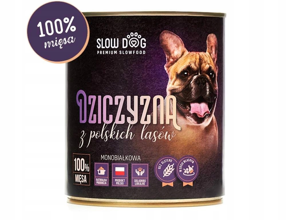 SLOW DOG Dziczyzna z polskich lasów 100% mięsa - 850g