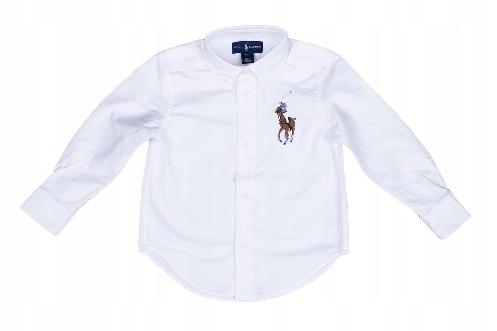 POLO Ralph kids Koszula biała Logo M 10-12 lat