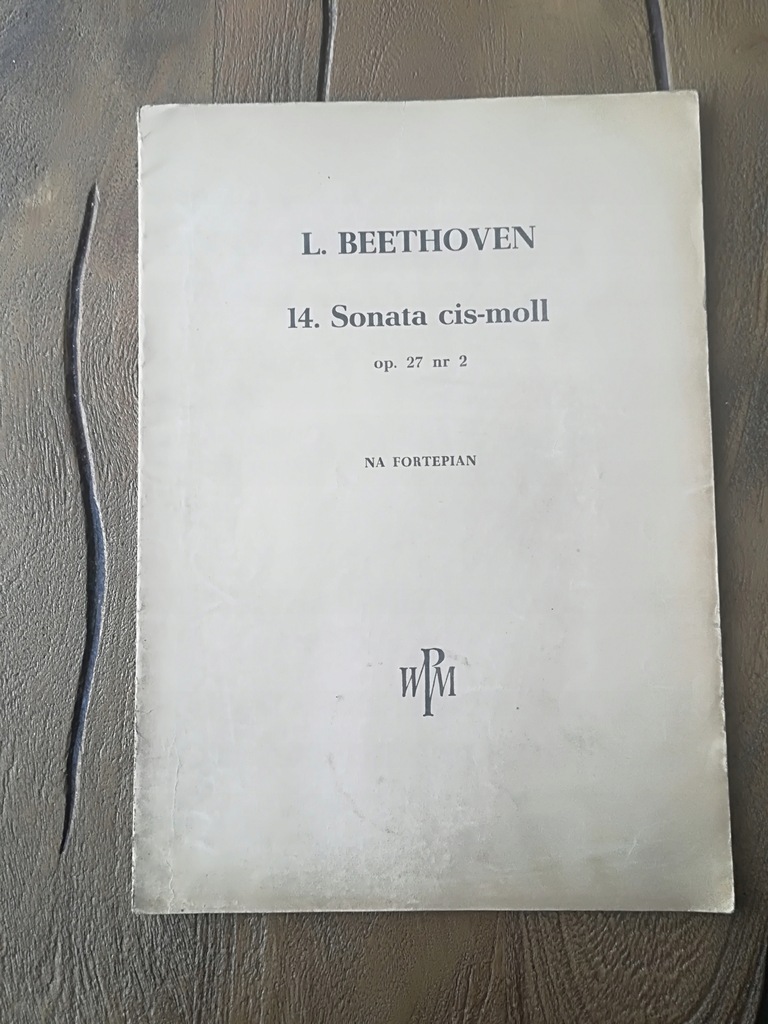 Beethoven 14. SONATA CIS-MOLL NUTY NA FORTEPIAN